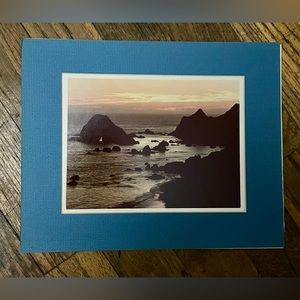 Vintage California Coast Photography Print Jean Pierre Gagnon Blue Matte 8x1O